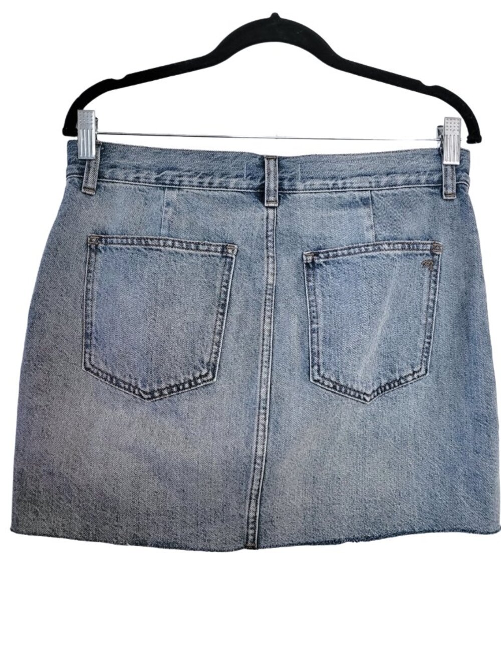 Madewell Crossover Waist Denim Mini Skirt - Picture 4 of 8
